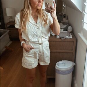 Pistola white romper in size small - like new